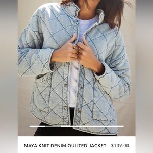 Z Supply Maya Denim Quilted Jacket
